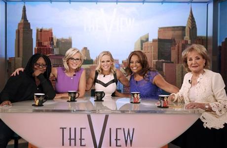 Whoopi Goldberg, Jenny McCarthy, political commentator, guest Margaret Hoover, Sherri Shepherd, and Barbara Walters
