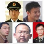 A combination photo of five military officers of China's People's Liberation Army