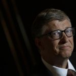 Gates takes part in an interview in Singapore