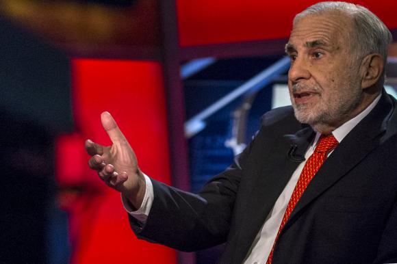 Billionaire activist-investor Carl Icahn gives an interview on FOX Business Network’s Neil Cavuto show in New York