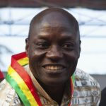 Presidential candidate Jose Mario Vaz attends a campaign rally in Bissau