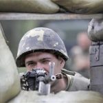 A Ukrainian soldier
