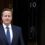 Britain's Prime Minister David Cameron leaves Downing Street to meet his Estonian counterpart Taavi Roivas in London