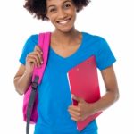 Cheerful Student Is All Set To Attend Her Classes