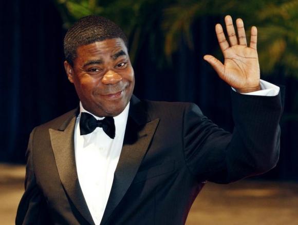 Comedian Tracy Morgan from the television series "30 Rock" arrives at the White House Correspondents' Association dinner in Washington