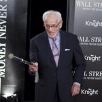 Eli Wallach arrives for the premiere of the film "Wall Street: Money Never Sleeps in New York"
