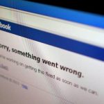 Illustration photo of a Facebook error message in a computer screen in Singapore
