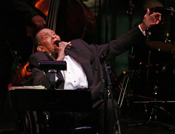 Jazz singer Jimmy Scott performs at the Allen Room at Lincoln Center in New York