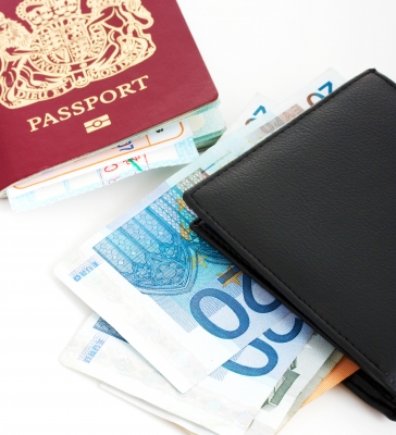 Passport And Euro For Trip