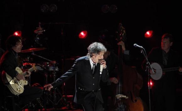 Singer Dylan performs during a segment on director Martin Scorsese at the 17th Annual Critics' Choice Movie Awards in Los Angeles