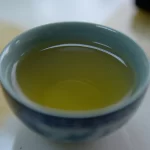 Small cup of green tea.