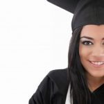 Graduating Student Girl In An Academic Gown