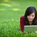 Pretty Woman Using Tablet