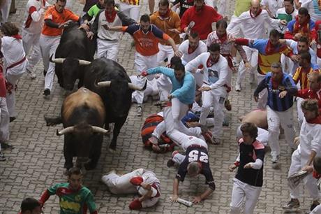Revelers fall as Garcigrande fighting bulls