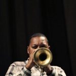 U.S. jazz trumpeter Wynton Marsalis plays trumpet during a rehearsal for a series of concerts in Havana