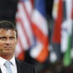 French Prime Minister Manuel Valls attends the opening ceremony of the world Equestrian Games at the d'Ornano stadium in Caen