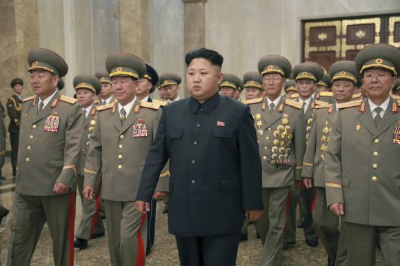 North Korean leader Kim visits the Kumsusan Palace of the Sun to mark the 61st anniversary of the victory of the Korean people in the Fatherland Liberation War