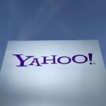 A Yahoo logo is pictured in front of a building in Rolle