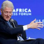 Former U.S. President Bill Clinton leads a panel discussion during the U.S.-Africa Business Forum in Washington