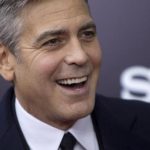 George Clooney arrives for the premiere of his movie "The Monuments Men" in New York