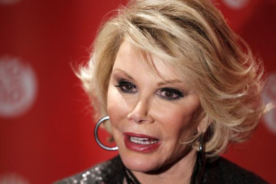 Comedian Joan Rivers arrives for the premiere of the documentary "Joan Rivers - A Piece Of Work" during the 2010 Sundance Film Festival in Park City, Utah