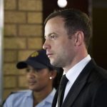 South African Olympic and Paralympic track star Oscar Pistorius arrives at the North Gauteng High Court in Pretoria