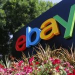 An eBay sign is seen at an office building in San Jose, California