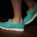 A model presents a creation from Jimmy Choo during its London Collections: Men show in London