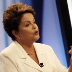 Brazil's President and Workers' Party (PT) presidential candidate Rousseff takes part in a TV debate in Sao Paulo
