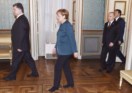 Leaders arrive for a meeting on the sidelines of a Europe-Asia summit in Milan