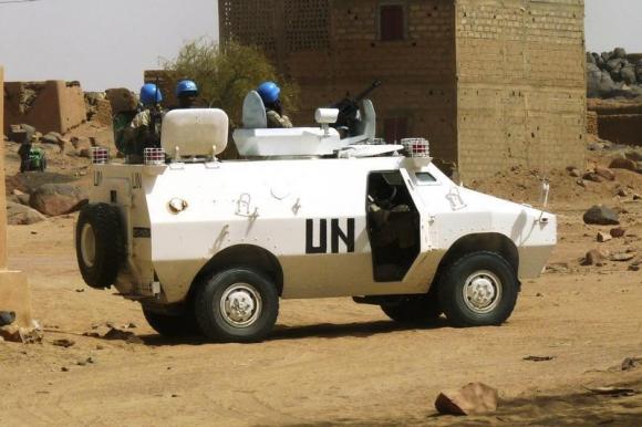 UN peacekeepers patrol in the northern town of Kidal