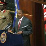 Kenya's President Uhuru Kenyatta addresses a special Parliamentary session at Parliament Building in capital Nairobi