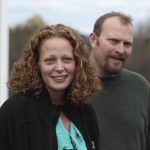 Nurse Kaci Hickox joined by her boyfriend Ted Wilbur speak with the media outside of their home in Fort Kent, Maine