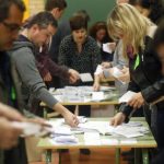 Volunteers count votes in a symbolic independence vote in Sant Feliu de Llobregat, near Barcelona