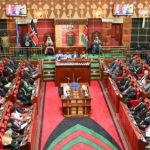 A general view of a special Parliamentary session at Parliament Building waiting to be addressed by Kenya's President Kenyatta in capital Nairobi