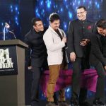 Salman Khan, Shah Rukh Khan and Aamir Khan with Rajat Sharma