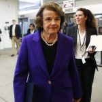 U.S. Senator Feinstein walks to the Senate floor on Capitol Hill in Washington