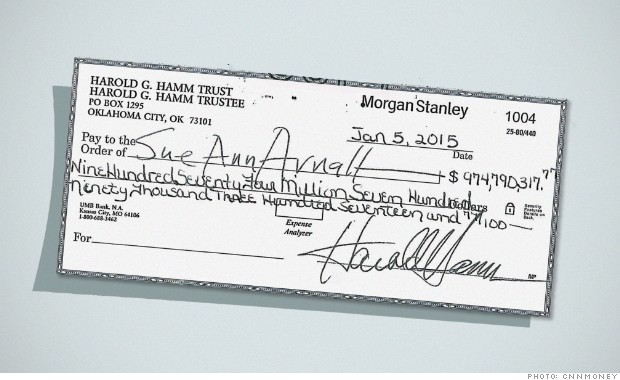 $975 million divorce check - cnn.com
