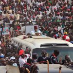 Muhammadu Buhari, center, a 72-year-old