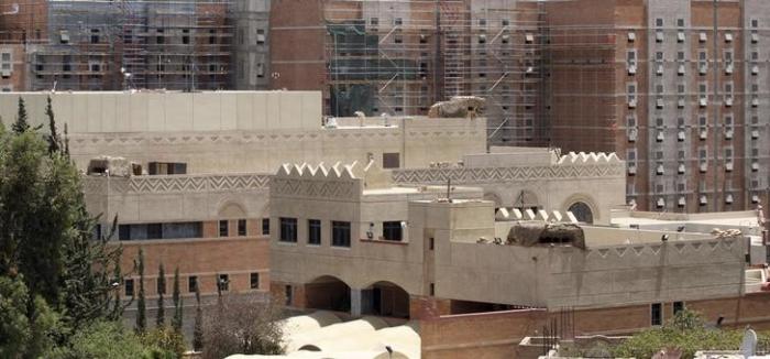 A general view of the U.S. embassy compound in Sanaa