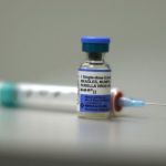 Measles vaccine is seen at Venice Family Clinic in Los Angeles