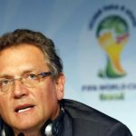 FIFA Secretary General Valcke addresses a news conference regarding the legacy of the 2014 Brazil World Cup in Sao Paulo