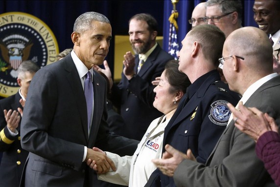 President Obama thanks military and civilian health workers