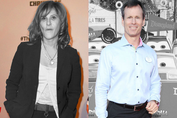Amy Pascal and  Tom Staggs - thewrap.com