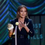 Actress Jennifer Lopez accepts the Best Scared