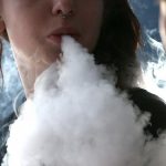 Rhiannon Griffith-Bowman smokes an E-Cigarette