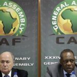 Sepp Blatter and Issa Ayatou
