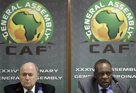 Sepp Blatter and Issa Ayatou