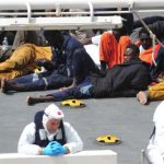 Survivors of the smuggler's boat