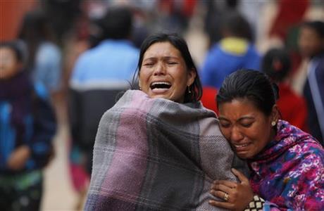 earthquake victim in Bhaktapur near Kathmandu, Nepal